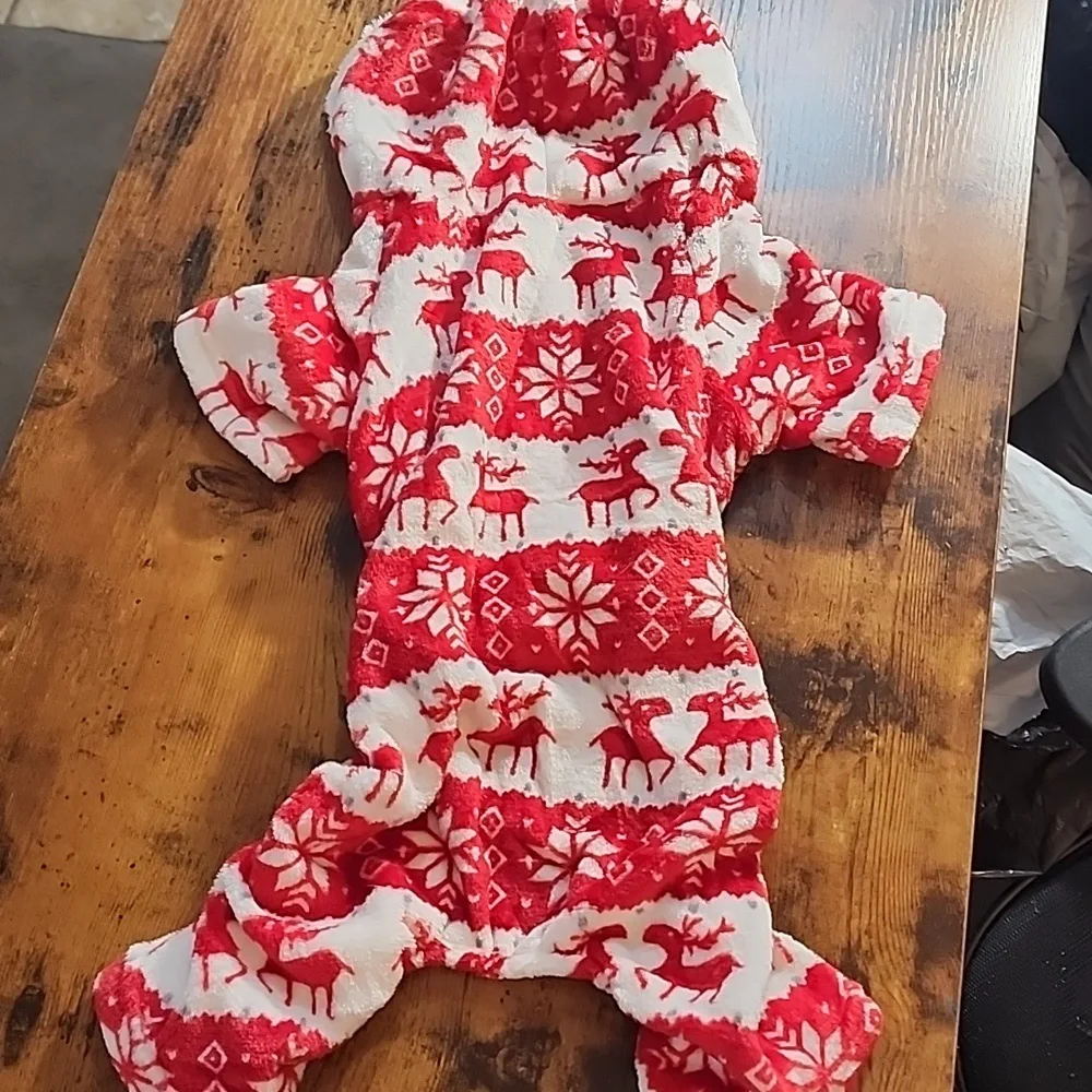 Cozy Red Reindeer Dog Onesie